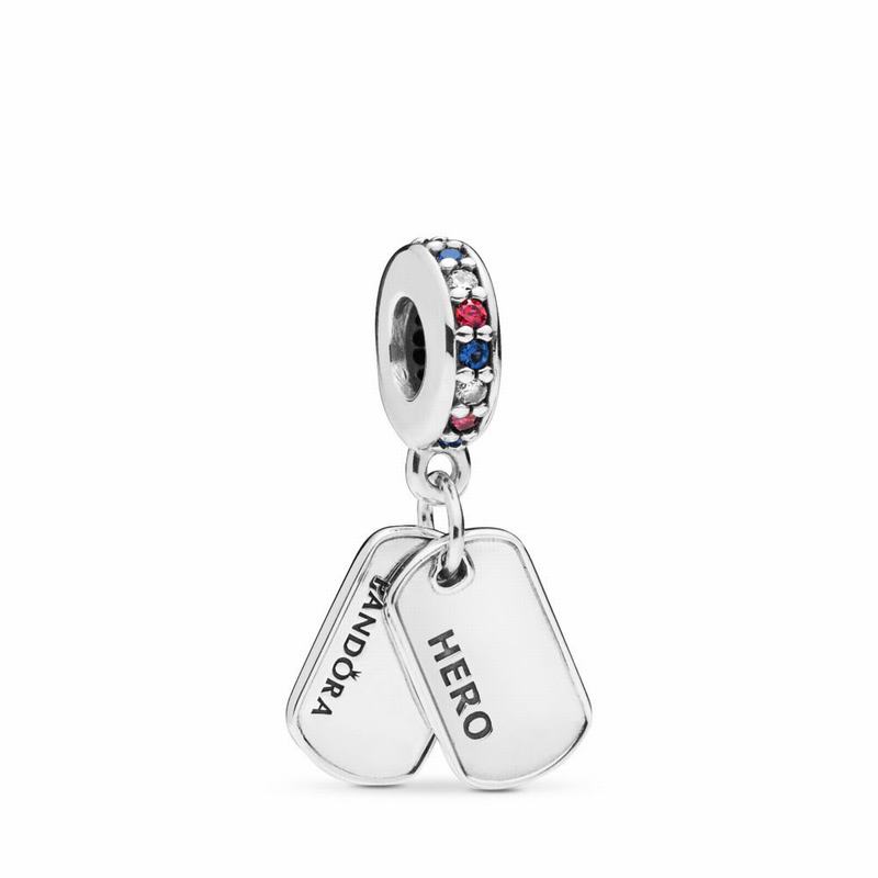 Pandora Hero Dog Tag Dangle Charm Silver Egypt LH6095243